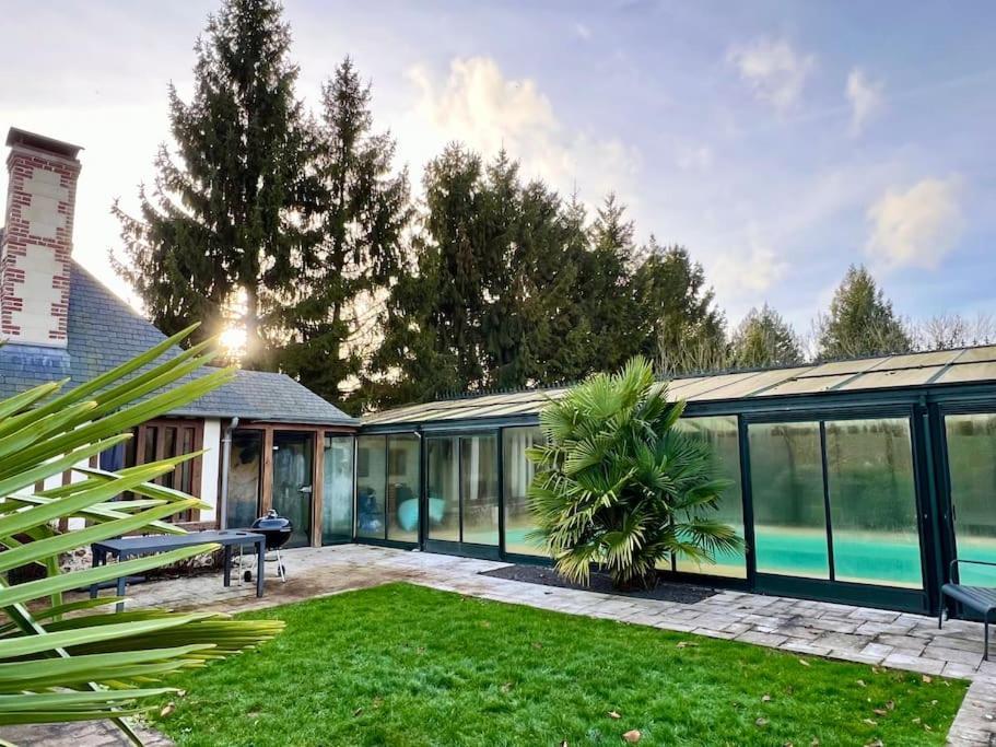 Saint-Pierre-des-Ifs  Longere Normande, Piscine Privee Chauffee Et Parcヴィラ エクステリア 写真