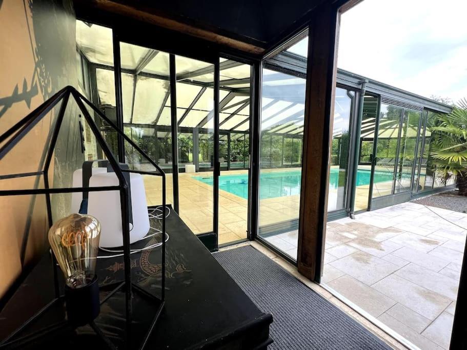 Saint-Pierre-des-Ifs  Longere Normande, Piscine Privee Chauffee Et Parcヴィラ エクステリア 写真